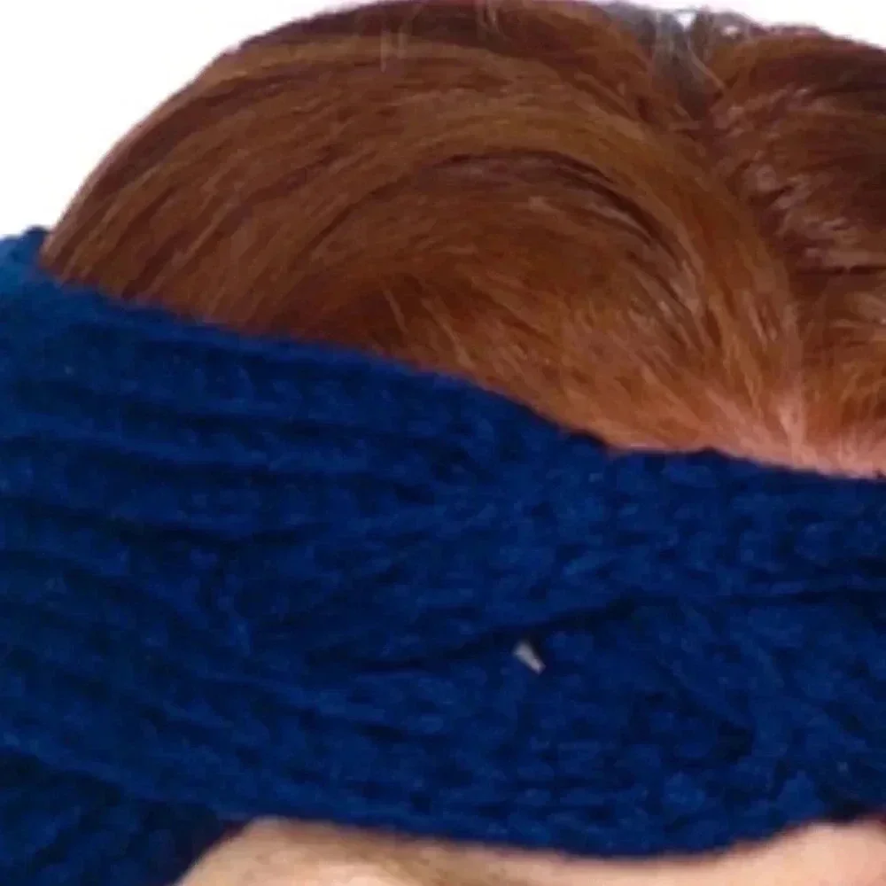Navy BLUE KNITTED HEADBAND